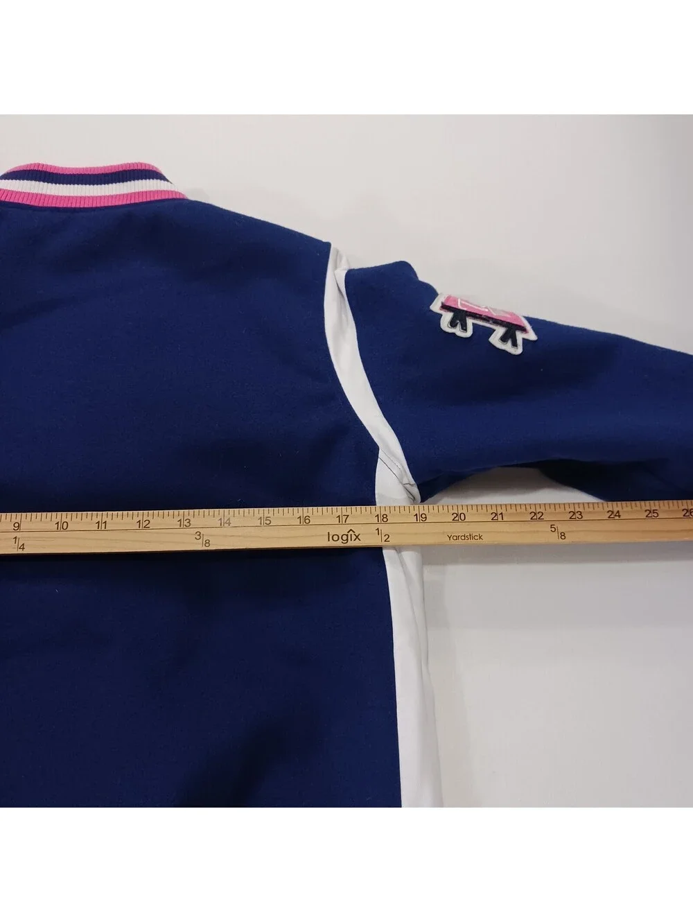 Tommy Hilfiger Youth Girls Blue/Pink Snap Button Jacket Pockets Size XL (16)